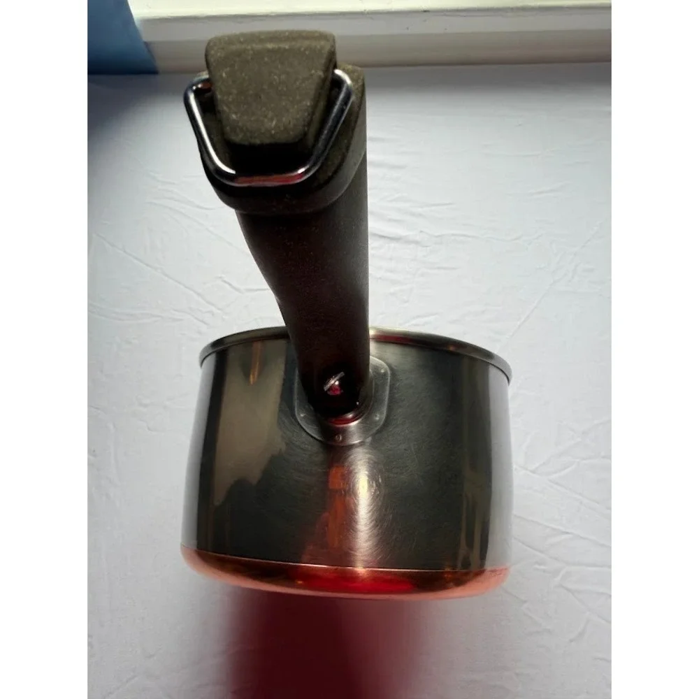 Vintage Maid of Honor Copper Bottom Stainless Steel Saucepan Sears Roebuck 7.5in